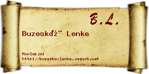 Buzeskó Lenke névjegykártya